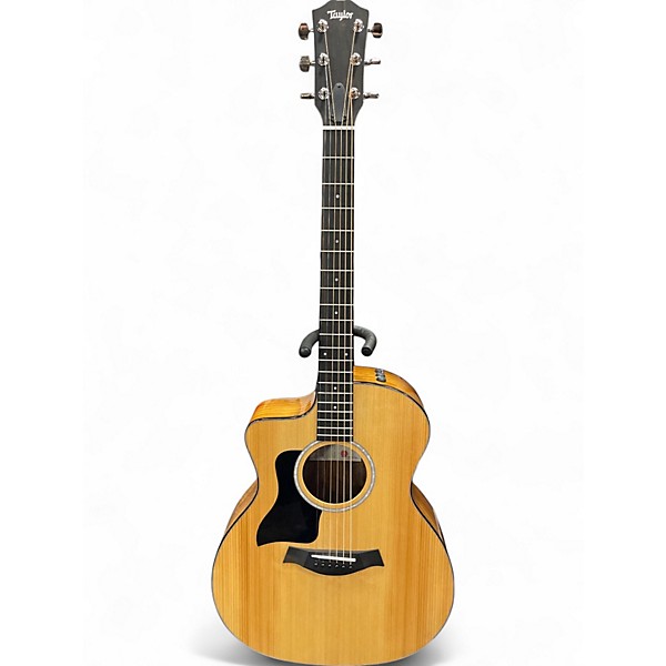 Used Taylor 214CE PLUS LEFT HANDED Natural Acoustic Electric Guitar
