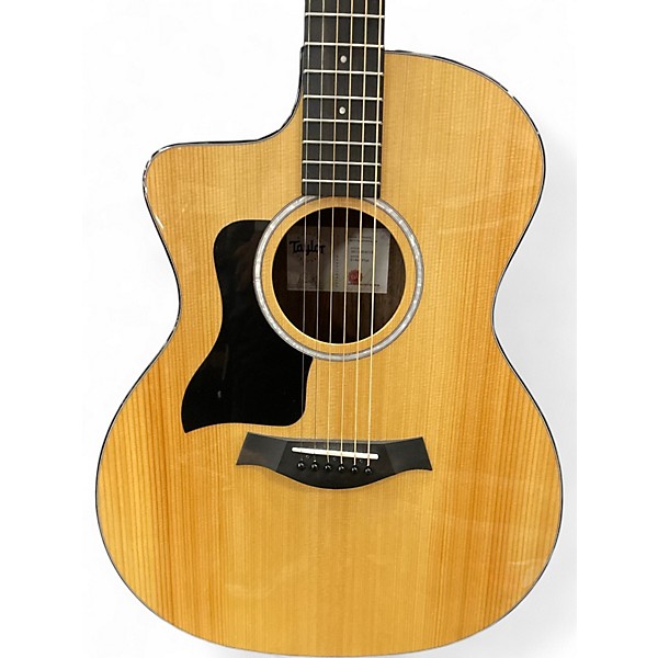 Used Taylor 214CE PLUS LEFT HANDED Natural Acoustic Electric Guitar