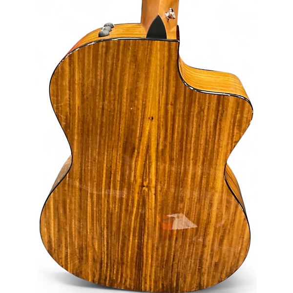 Used Taylor 214CE PLUS LEFT HANDED Natural Acoustic Electric Guitar