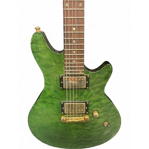 Used Grass Roots By Esp G-U-72-HL2 MALACHITE GREEN Solid Body Electric Guitar