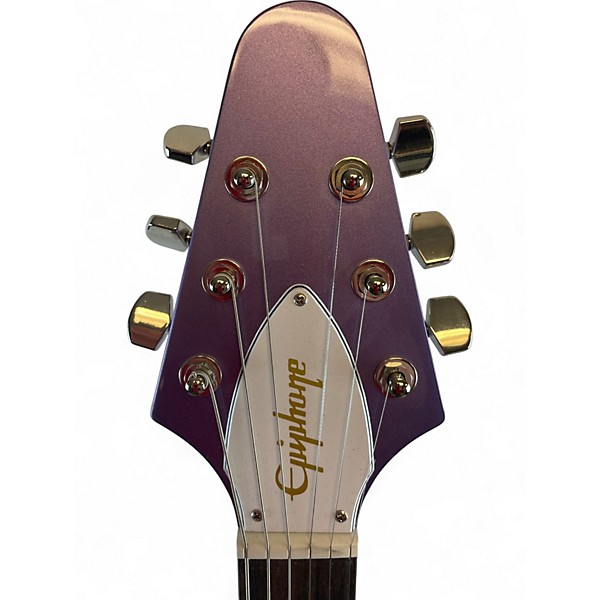 Used Epiphone Kirk Hammett 1979 Flying V Electric Guitar Purple Solid Body Electric Guitar