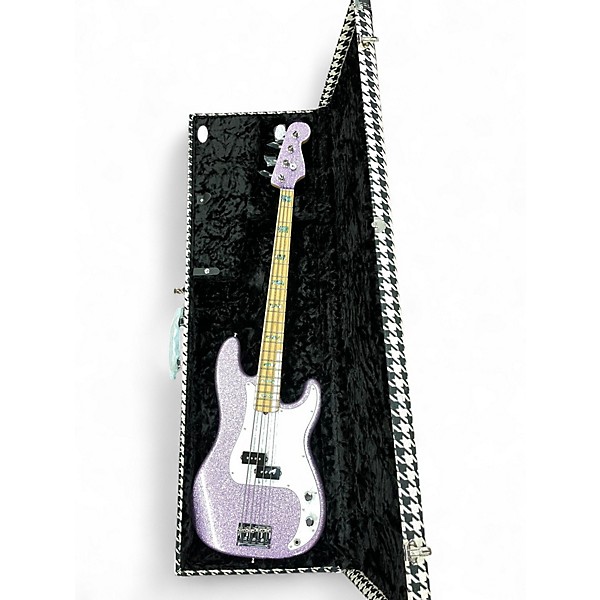 Used 2017 Fender Fender Adam Clayton Artist Series Signature Jazz Bass Purple Sprarkle Electric Bass Guitar,Specials : American Fashion Style Bags On Sale