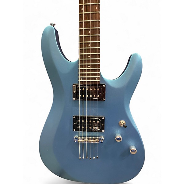 Used Schecter Guitar Research C6 Deluxe Metallic Blue Solid Body Electric Guitar