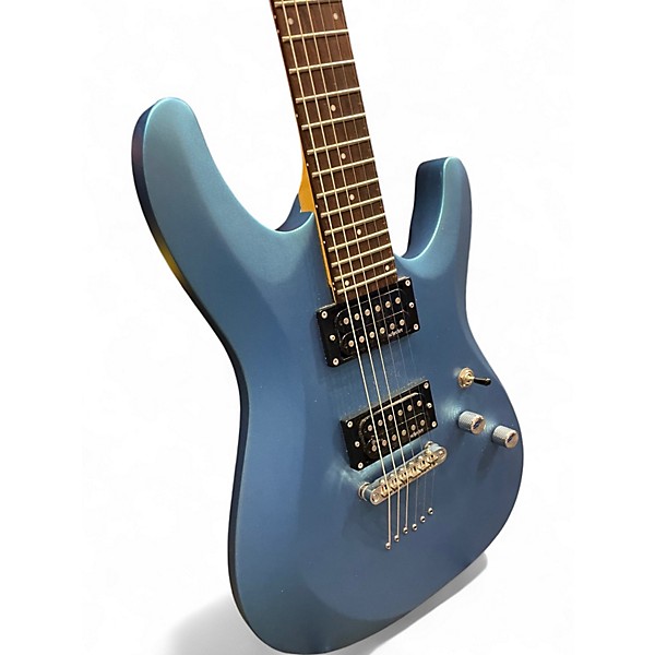 Used Schecter Guitar Research C6 Deluxe Metallic Blue Solid Body Electric Guitar