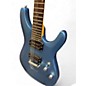 Used Schecter Guitar Research C6 Deluxe Metallic Blue Solid Body Electric Guitar