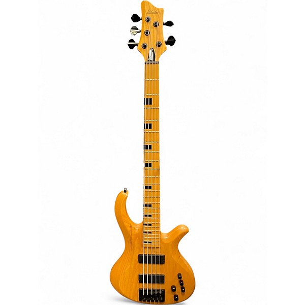 Used Schecter Guitar Research STILETTO 5 SESSION Natural Electric Bass Guitar