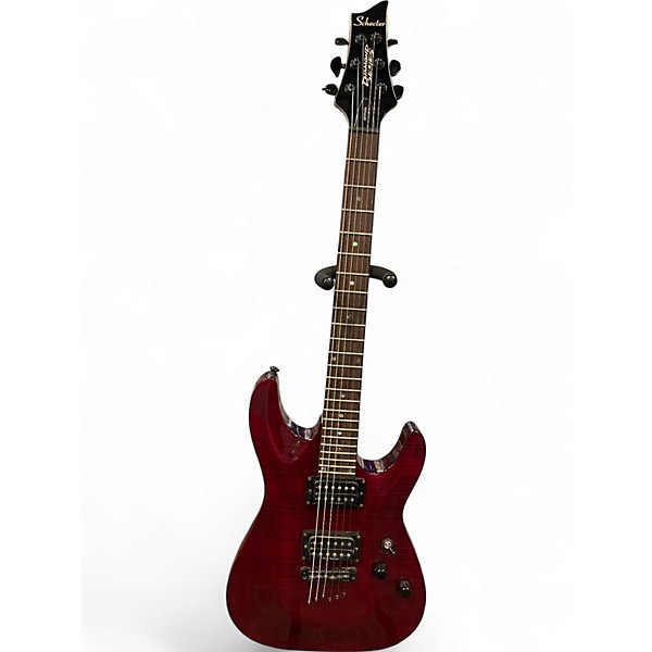 Used Schecter Guitar Research Gryphon Limited Edition Crimson Red Trans Solid Body Electric Guitar