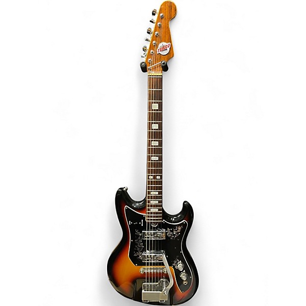 Vintage 1960s Teisco ET-220 Sunburst Solid Body Electric Guitar