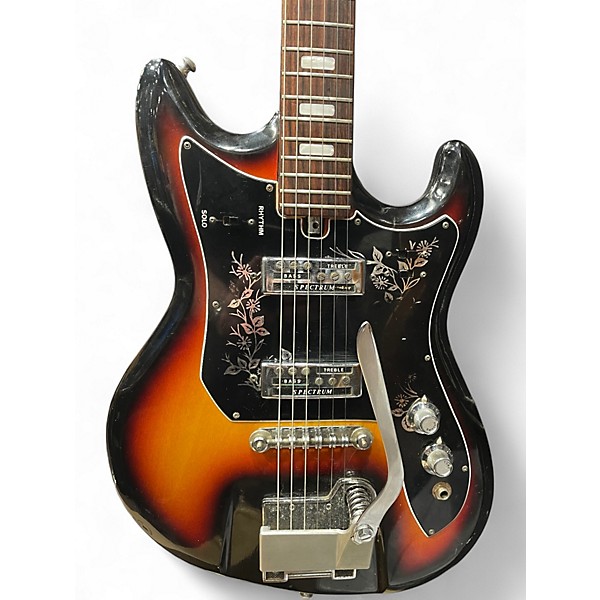 Vintage 1960s Teisco ET-220 Sunburst Solid Body Electric Guitar
