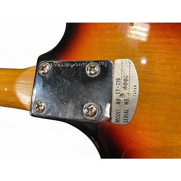 Vintage 1960s Teisco ET-220 Sunburst Solid Body Electric Guitar