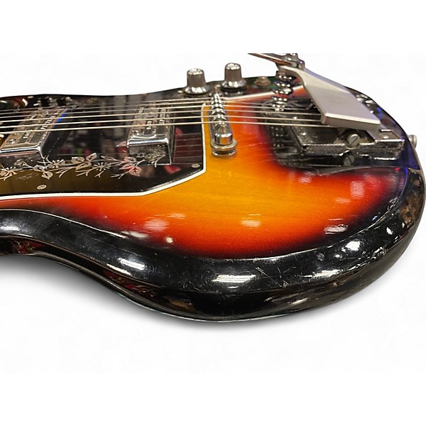 Vintage 1960s Teisco ET-220 Sunburst Solid Body Electric Guitar