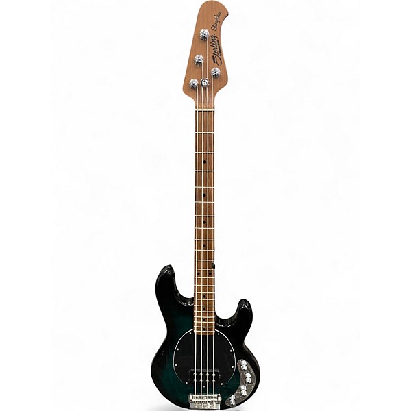 Used Sterling by Music Man Ray34 Blue Electric Bass Guitar