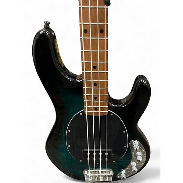 Used Sterling by Music Man Ray34 Blue Electric Bass Guitar