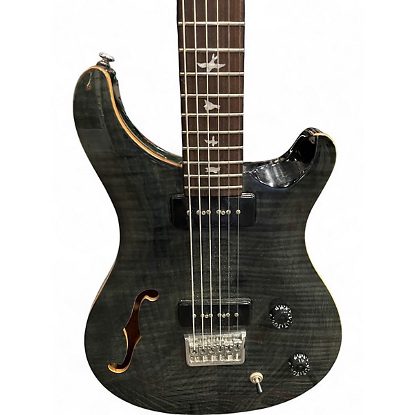 Used PRS SE 277 SEMI HOLLOW Trans Black Solid Body Electric Guitar