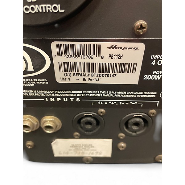 Used Ampeg PB112H Powered Speaker