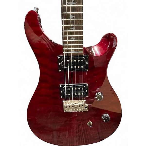 Used PRS SE Custom 24 Crimson Red Trans Solid Body Electric Guitar