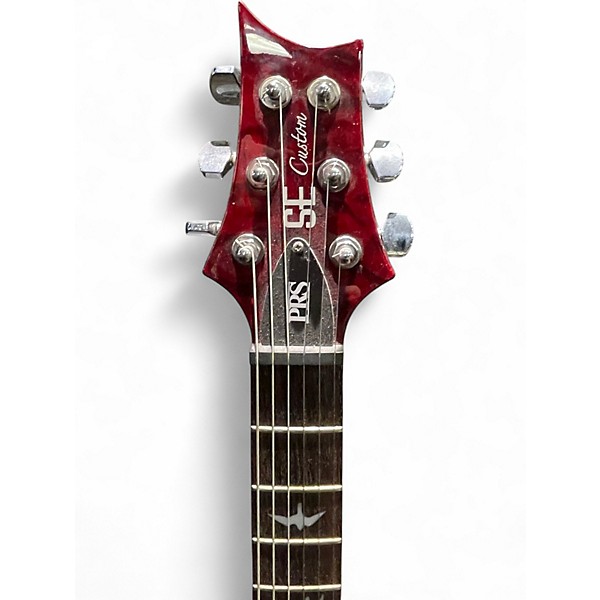 Used PRS SE Custom 24 Crimson Red Trans Solid Body Electric Guitar