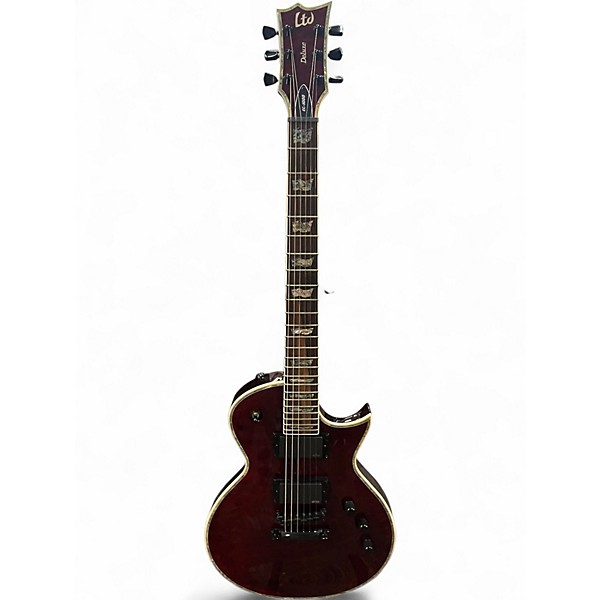 Used ESP LTD EC1000 Deluxe THRU BLACK CHERRY Solid Body Electric Guitar