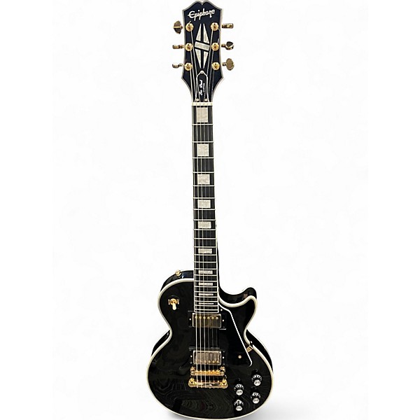 Used Epiphone Les Paul Custom Black Solid Body Electric Guitar