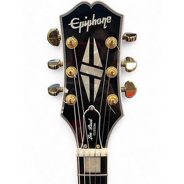 Used Epiphone Les Paul Custom Black Solid Body Electric Guitar