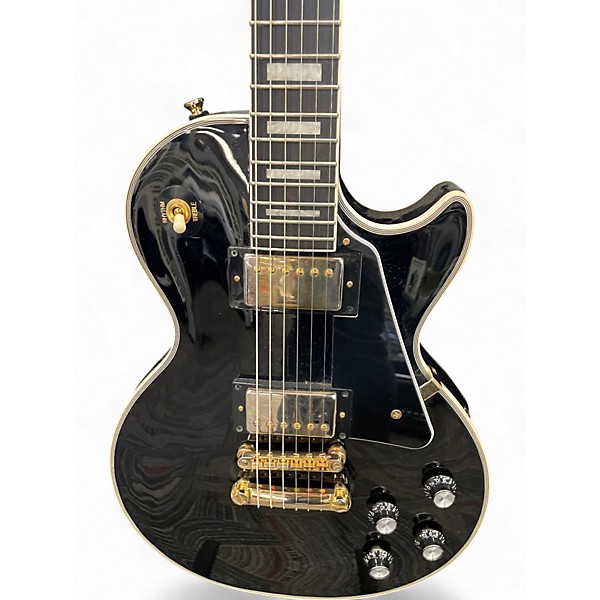 Used Epiphone Les Paul Custom Black Solid Body Electric Guitar