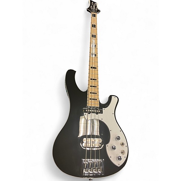 Used Schecter Guitar Research Stargazer4 string black n white Electric Bass Guitar