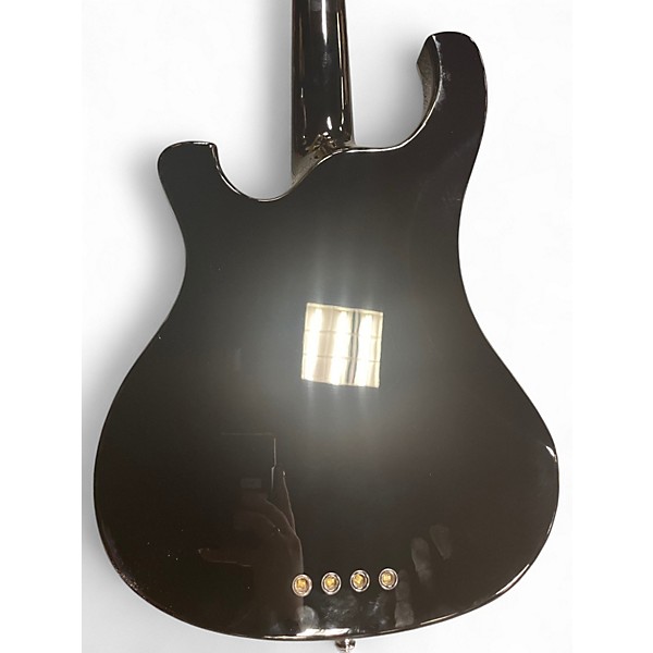 Used Schecter Guitar Research Stargazer4 string black n white Electric Bass Guitar