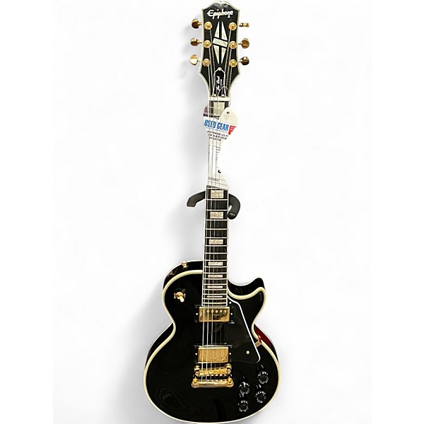 Used Epiphone Les Paul Custom Black Solid Body Electric Guitar