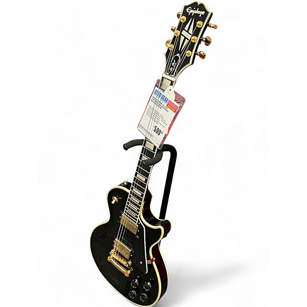 Used Epiphone Les Paul Custom Black Solid Body Electric Guitar