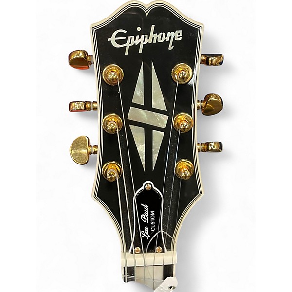 Used Epiphone Les Paul Custom Black Solid Body Electric Guitar