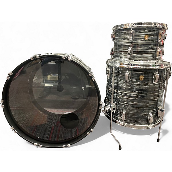 Used Ludwig 3 Piece Legacy Mahogany/Poplar Pro Beat Vintage Black Oyster Drum Kit