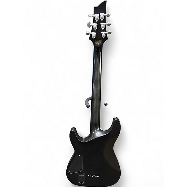 Used Schecter Guitar Research C1 Platinum Trans Black Solid Body Electric Guitar