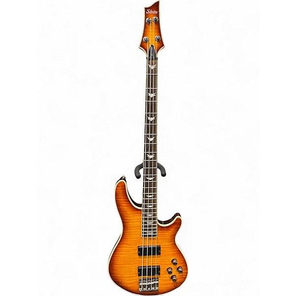 Used Schecter Guitar Research Omen Extreme 4 String Vintage Sunburst Electric Bass Guitar