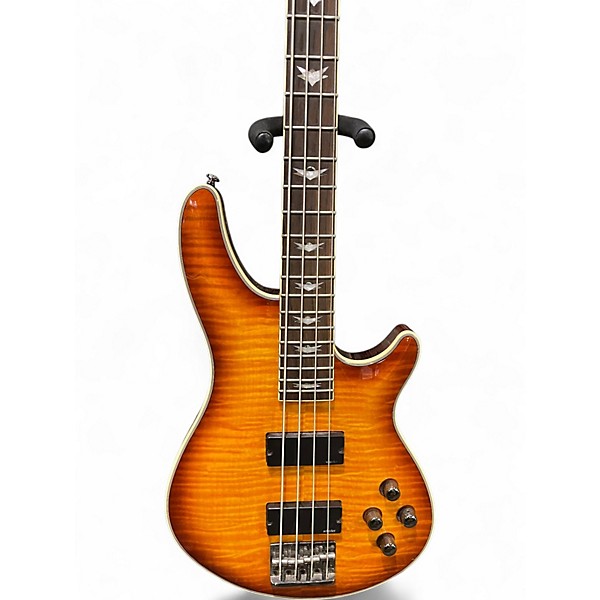 Used Schecter Guitar Research Omen Extreme 4 String Vintage Sunburst Electric Bass Guitar