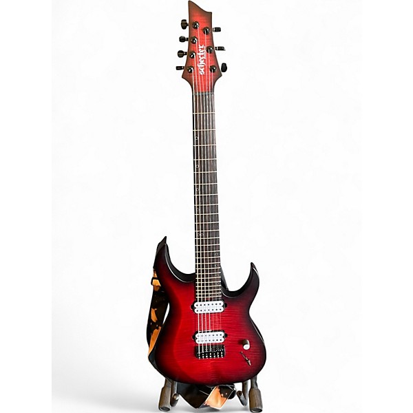 Used Schecter Guitar Research SUNSET EXTREME 7 Crimson Burst Solid Body Electric Guitar