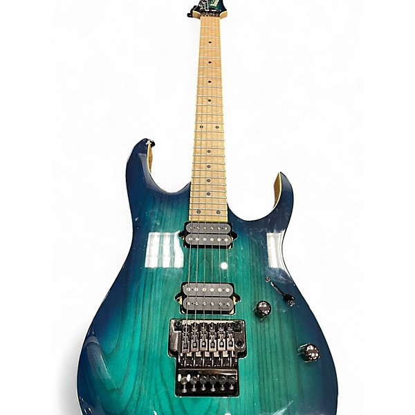 Used Ibanez Prestige RG652 Green Nebula burst Solid Body Electric
