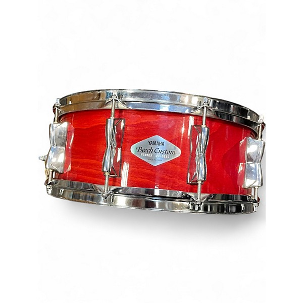 Used Yamaha 14in BEECH CUSTOM RED Drum