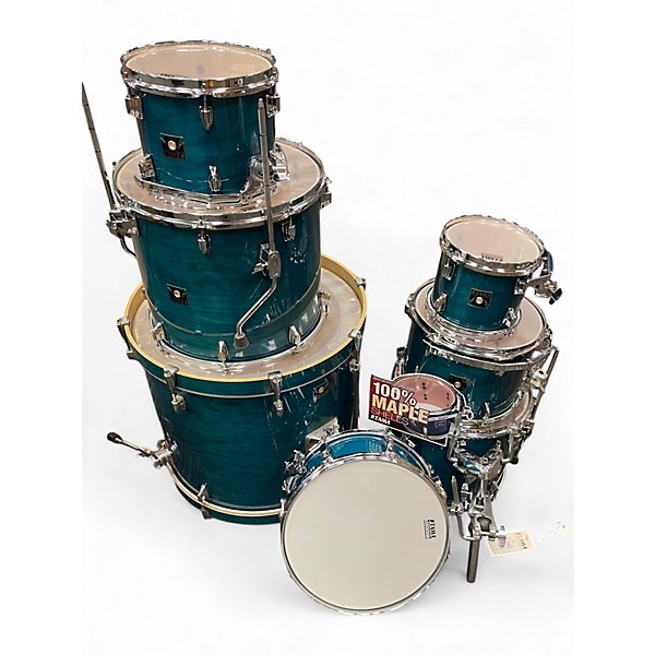 Used TAMA 7 Piece SUPERSTAR CLASSIC BLUE LACQUER BURST Drum Kit