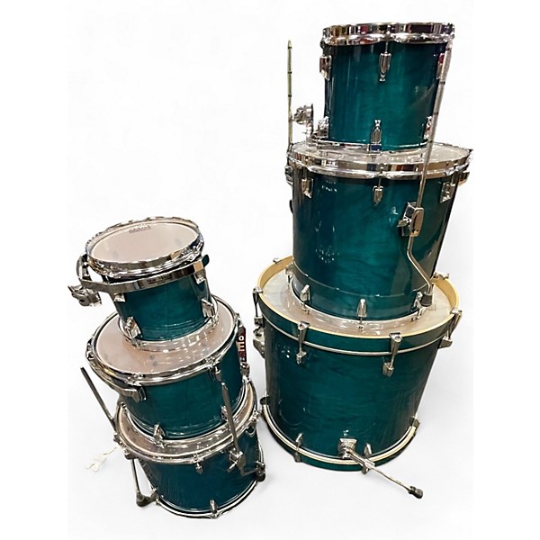 Used TAMA 7 Piece SUPERSTAR CLASSIC BLUE LACQUER BURST Drum Kit