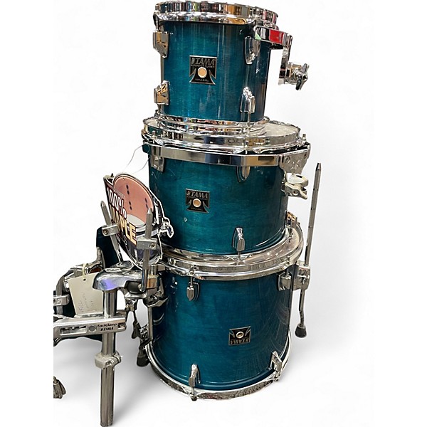Used TAMA 7 Piece SUPERSTAR CLASSIC BLUE LACQUER BURST Drum Kit