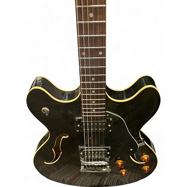 Used Washburn OSCAR SCHMIDT Black Hollow Body Electric Guitar