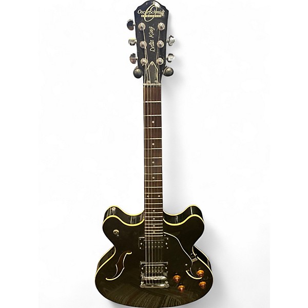 Used Washburn OSCAR SCHMIDT Black Hollow Body Electric Guitar
