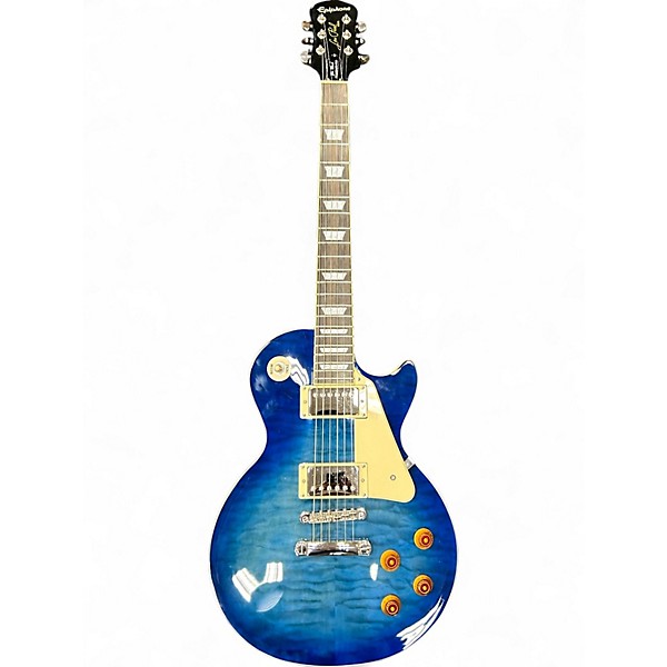 Used Epiphone Les Paul Standard Pro TRANSPARENT BLUE BURST Solid Body Electric Guitar