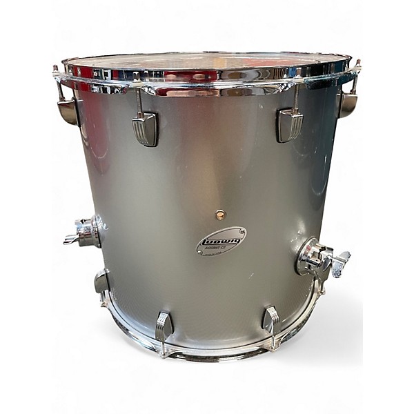 Used Ludwig 5 Piece Accent CS Silver Drum Kit