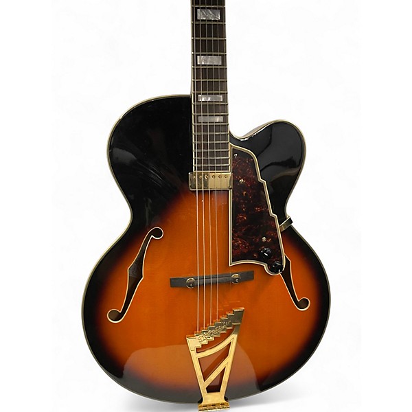 Used D'Angelico EXL-1 2 Tone Sunburst Hollow Body Electric Guitar