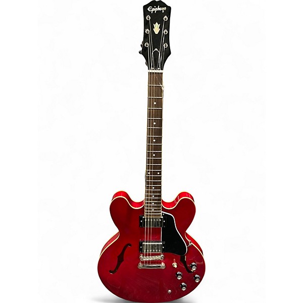 Used Epiphone ES355 Cherry Hollow Body Electric Guitar,Specials : American Fashion Style Bags On Sale
