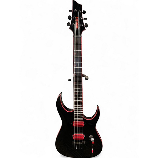 Used Schecter Guitar Research Sunset-6 Red Dawn Black Solid Body Electric Guitar