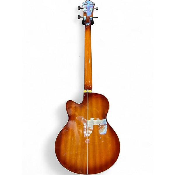 Used Ibanez AEB20E-VV Brown Burst Acoustic Bass Guitar