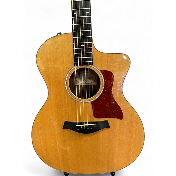 Used Taylor 214CE Deluxe Natural Acoustic Electric Guitar