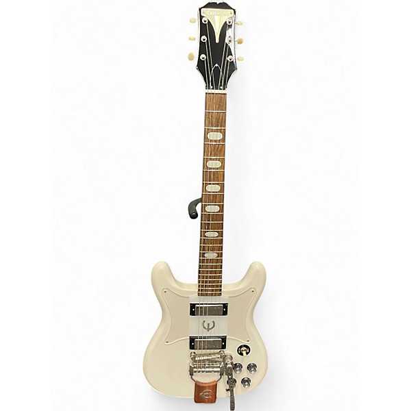 Used Epiphone 50th Anniversary 1962 Reissue Crestwood Custom White Solid Body Electric Guitar